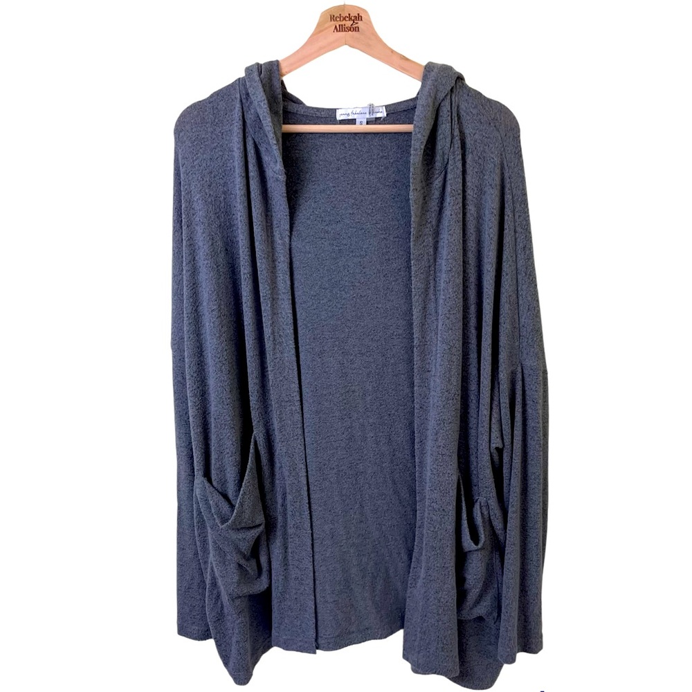 Young Fabulous & Broke Soft Gray Cardigan Sweater SZ Small